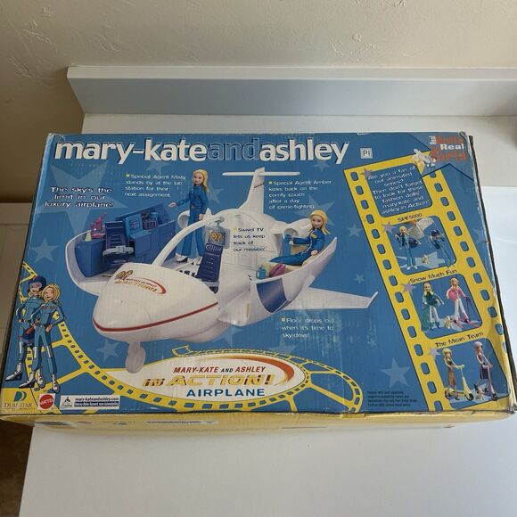Mattel Mary-Kate and Ashley In Action Airplane Play Set 2002 Brand New Animated - Picture 2 of 6